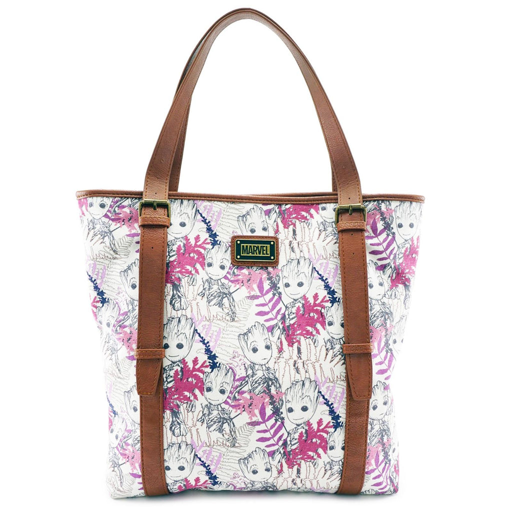 Loungefly Marvel Groot Leaves All Over Print Tote Bag
