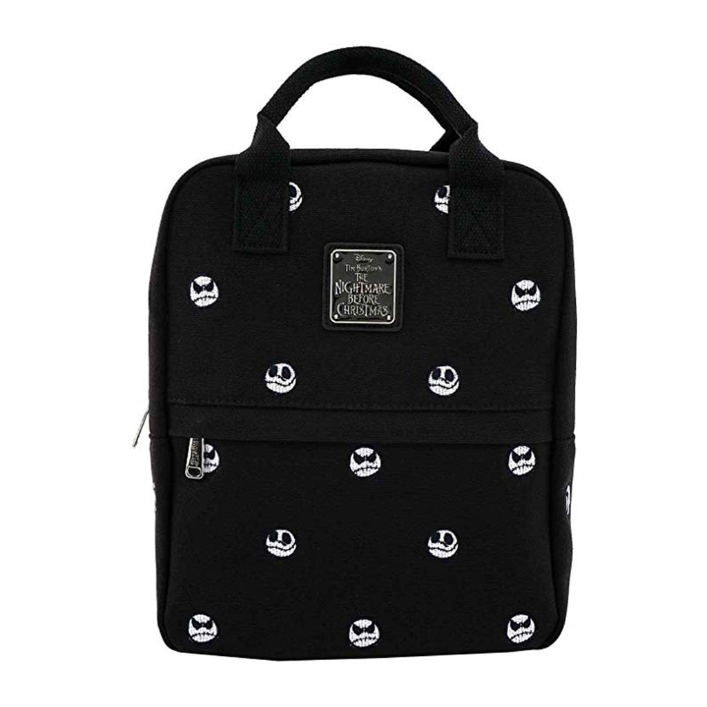 Loungefly Nightmare Before Christmas Jack Heads Canvas Embroidered Backpack