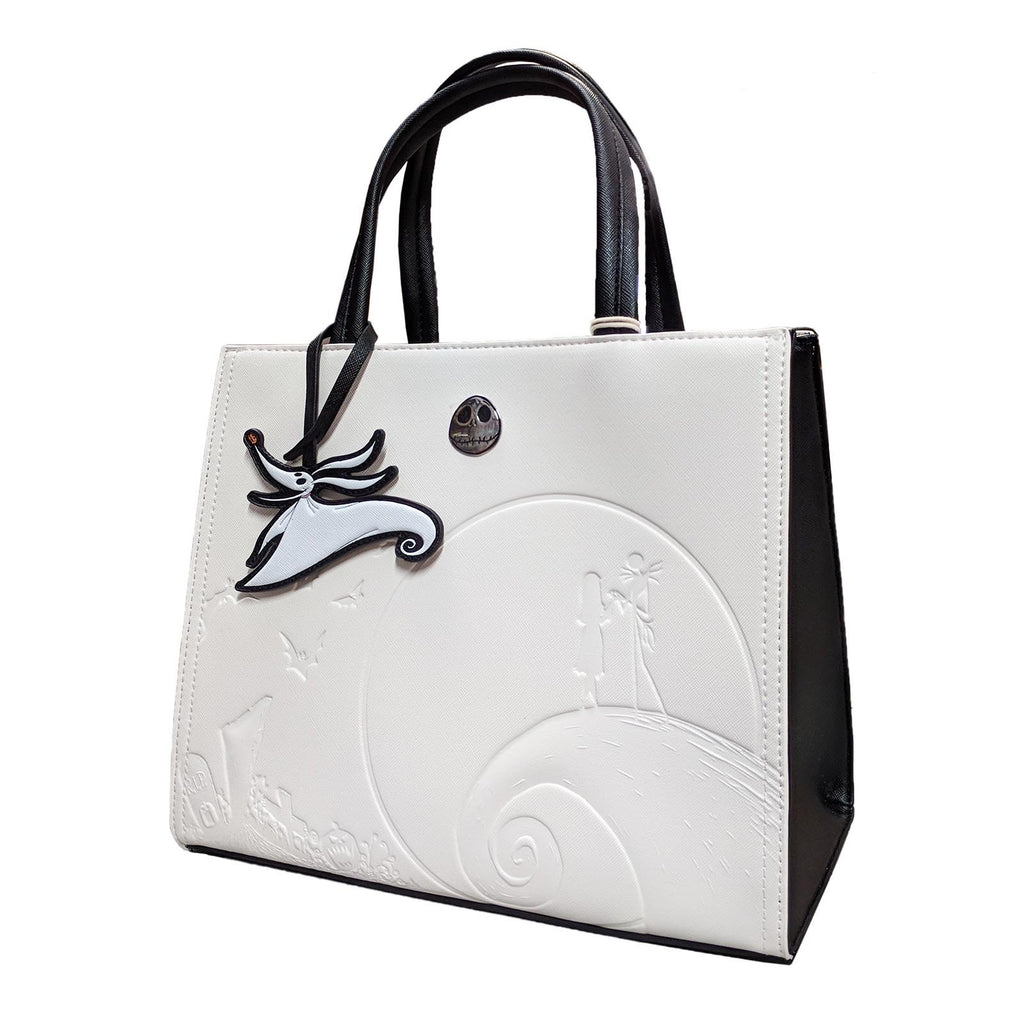Loungefly Nightmare Before Christmas White Debossed Satchel Purse