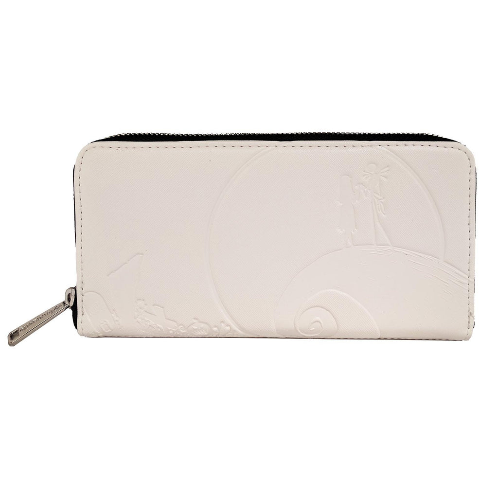 Loungefly Nightmare Before Christmas White Debossed Zip Around Wallet
