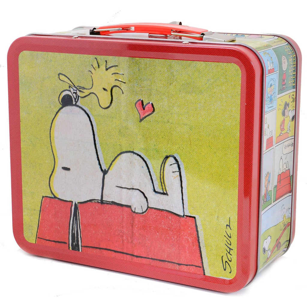 Loungefly Peanuts Snoopy And Woodstock Metal Lunch Box
