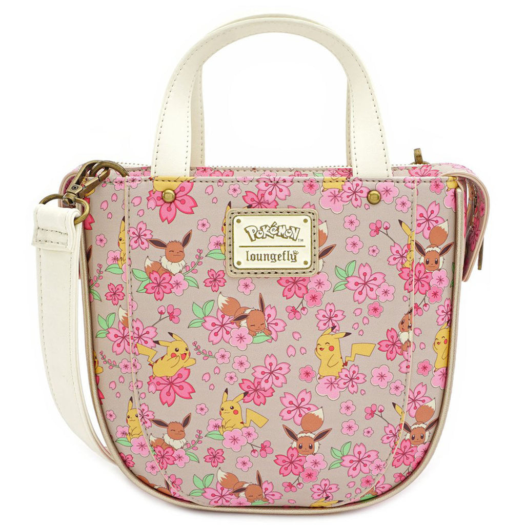 Loungefly Pokemon Eevee And Pikachu All Over Print Crossbody Bag Purse