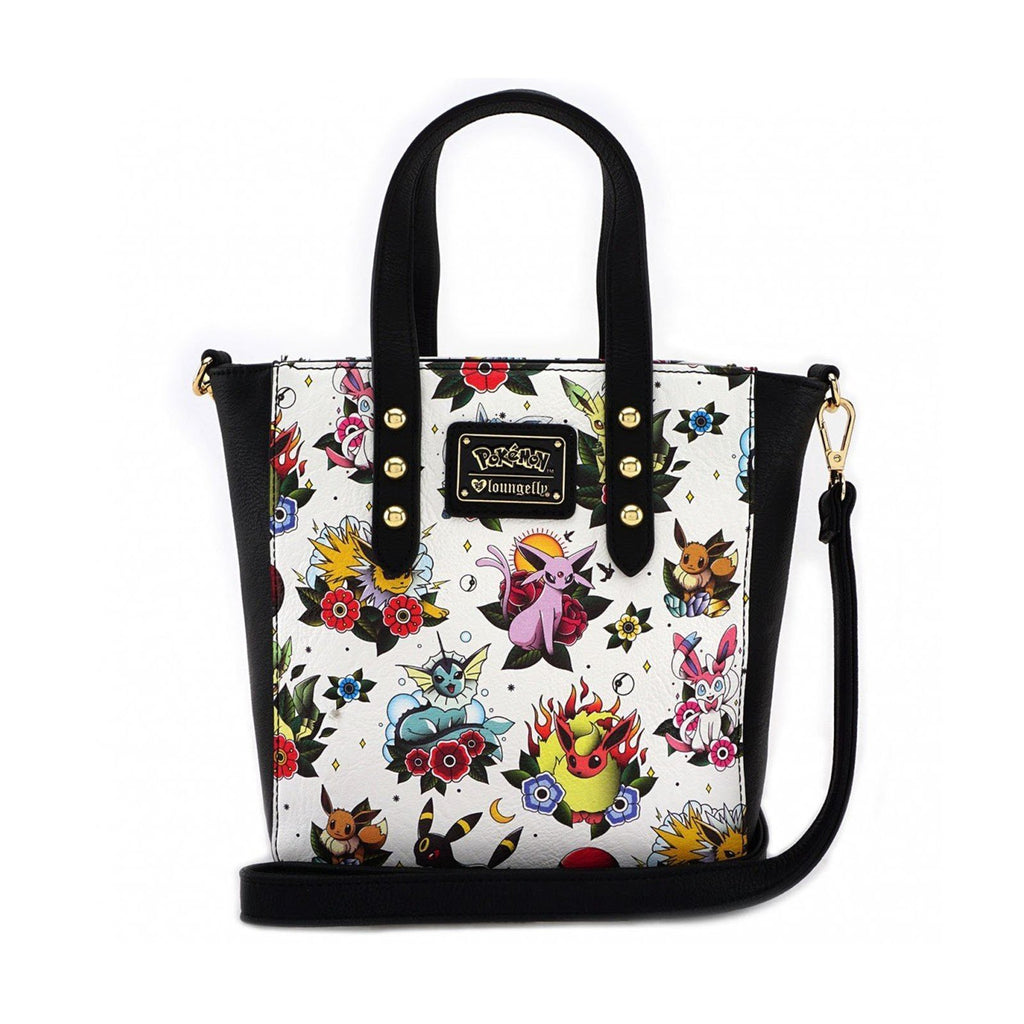 Loungefly Pokemon Eevee Evolution Tattoo Print Cross Body Purse Bag
