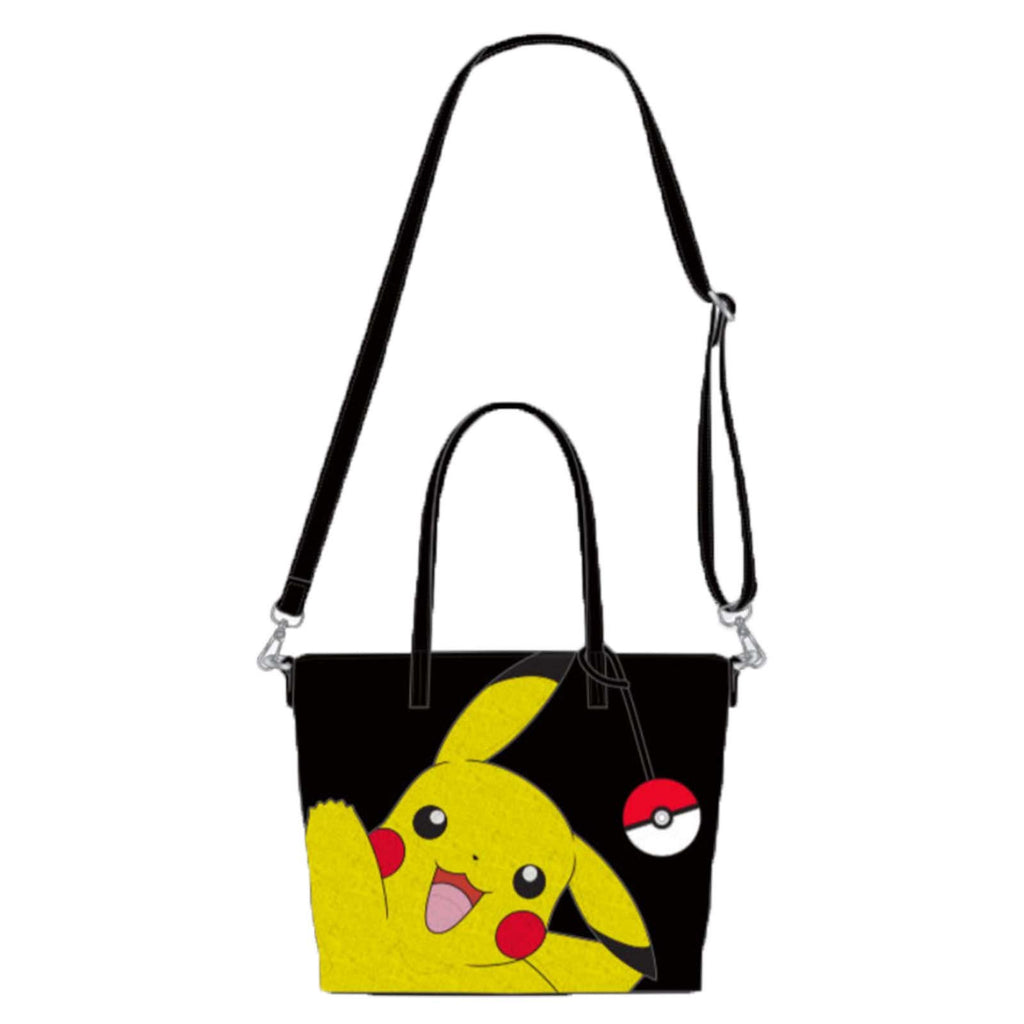 Loungefly Pokemon Pikachu Waving Black Tote Bag