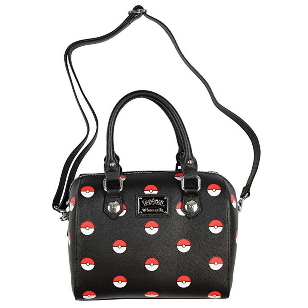 Loungefly Pokemon Poke Ball Print Black Duffle Bag Purse