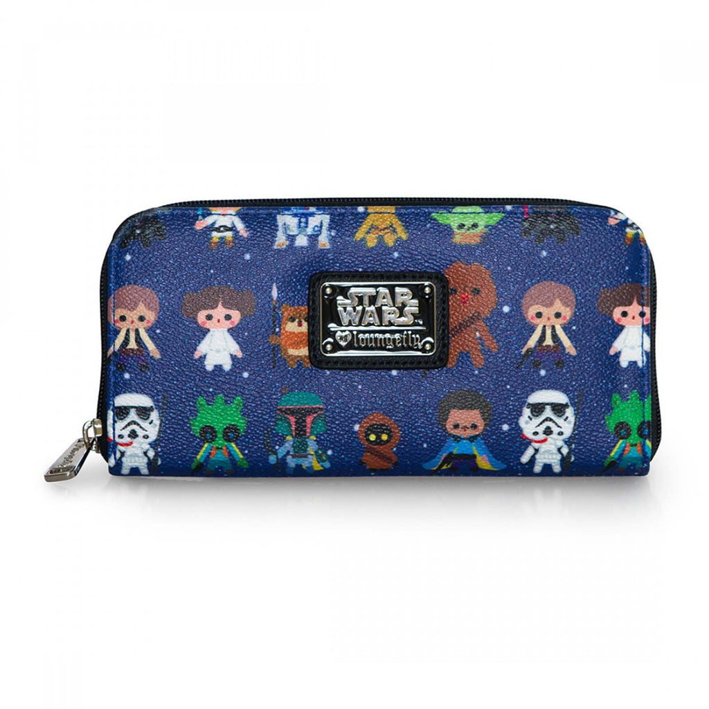 Loungefly Star Wars Baby All Over Print Zip Around Wallet