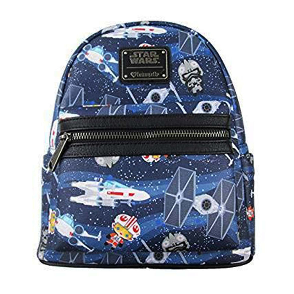 Loungefly Star Wars Chibi Ships Print Mini Backpack