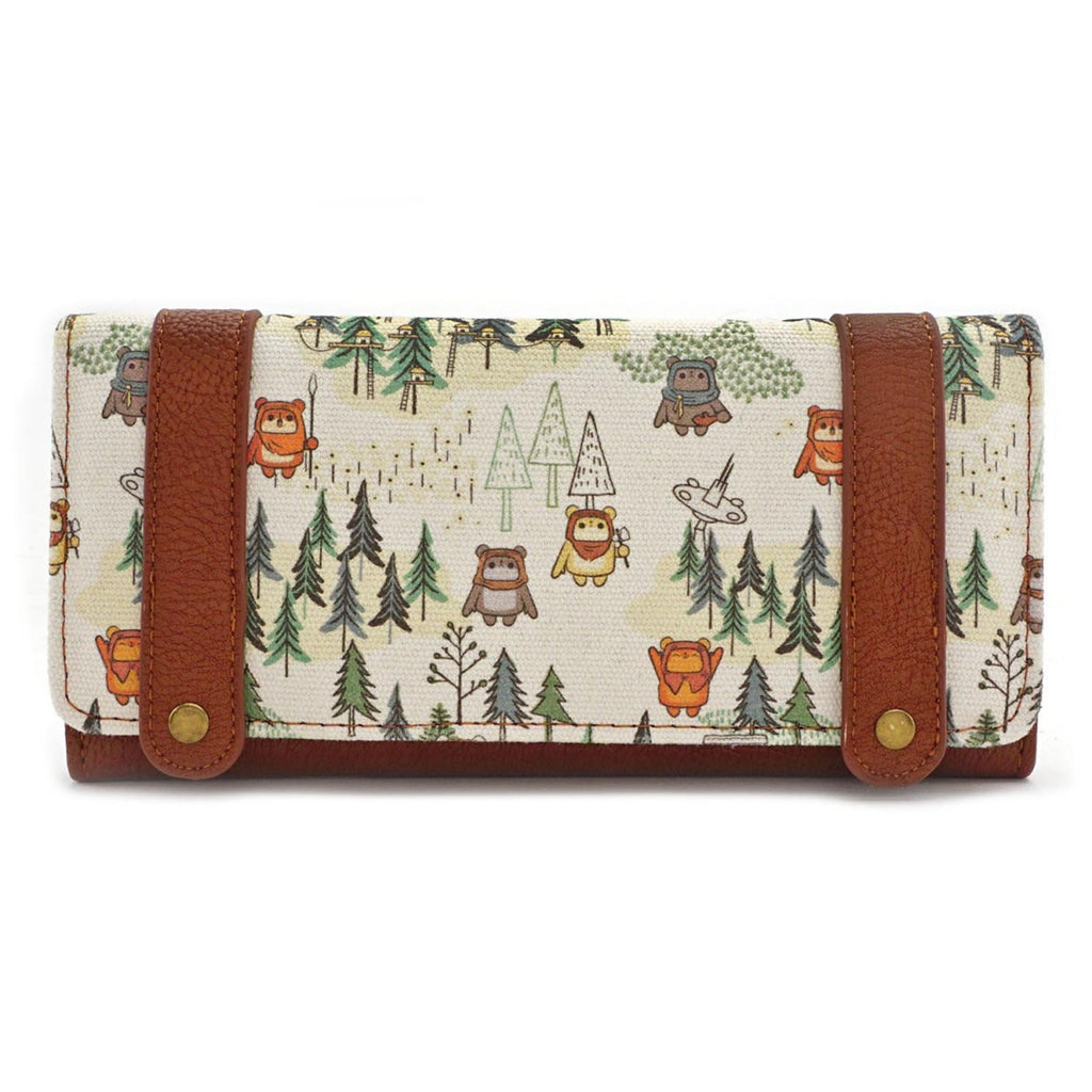 Loungefly Star Wars Ewok Forest All Over Print Tri-Fold Wallet