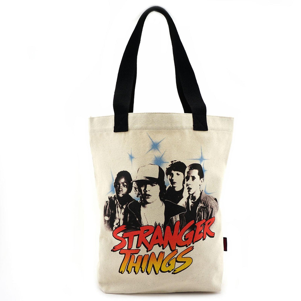 Loungefly Stranger Things Black And White Character Canvas Tote Bag