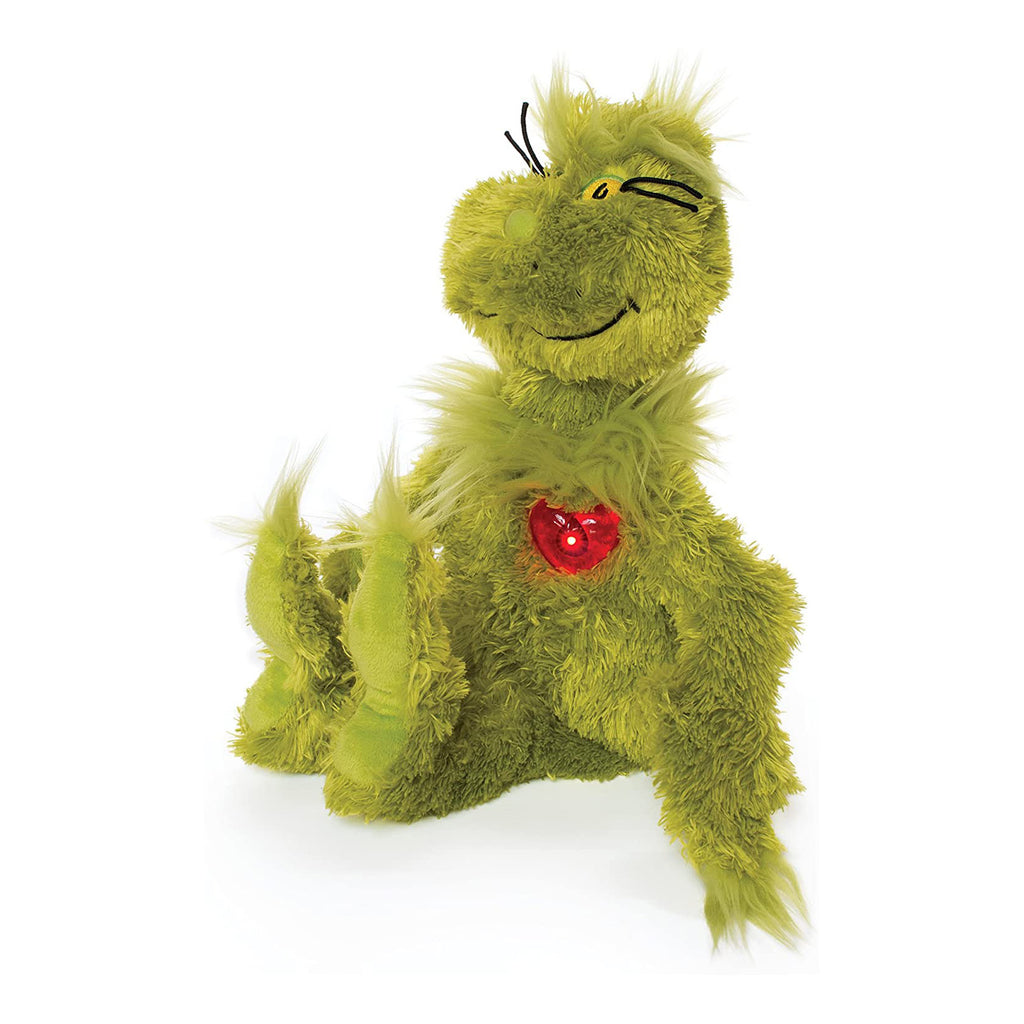 Manhattan Toy Dr Seuss The Grinch Light Up Heart Plush Figure