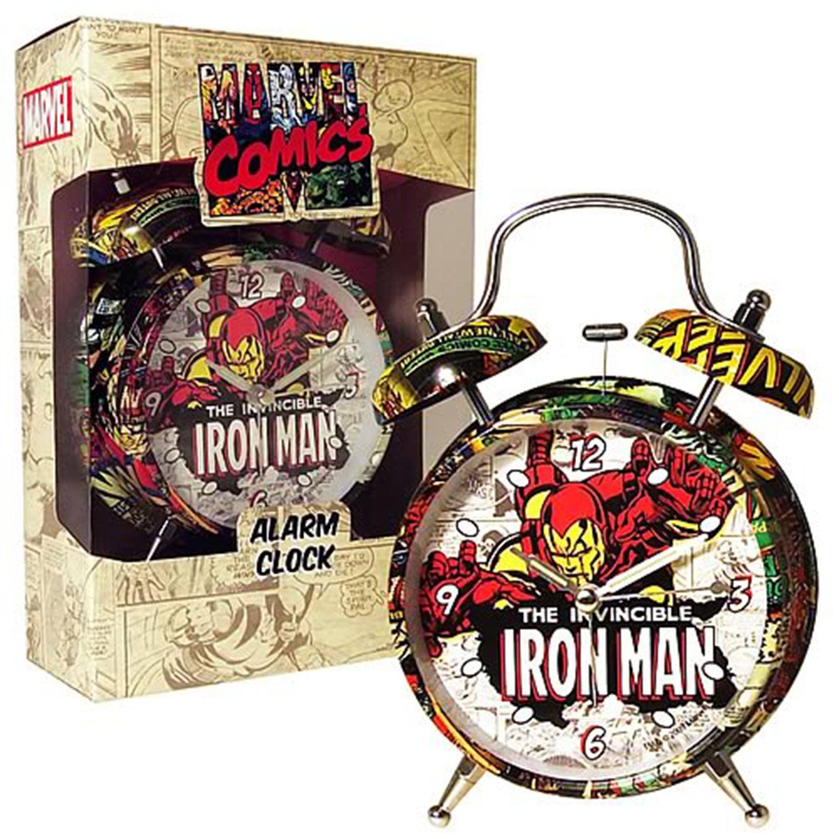 iron man helmet alarm clock Iron Man Alarm Clock Marvel Retro Twin Bell Clocks – Radar Toys