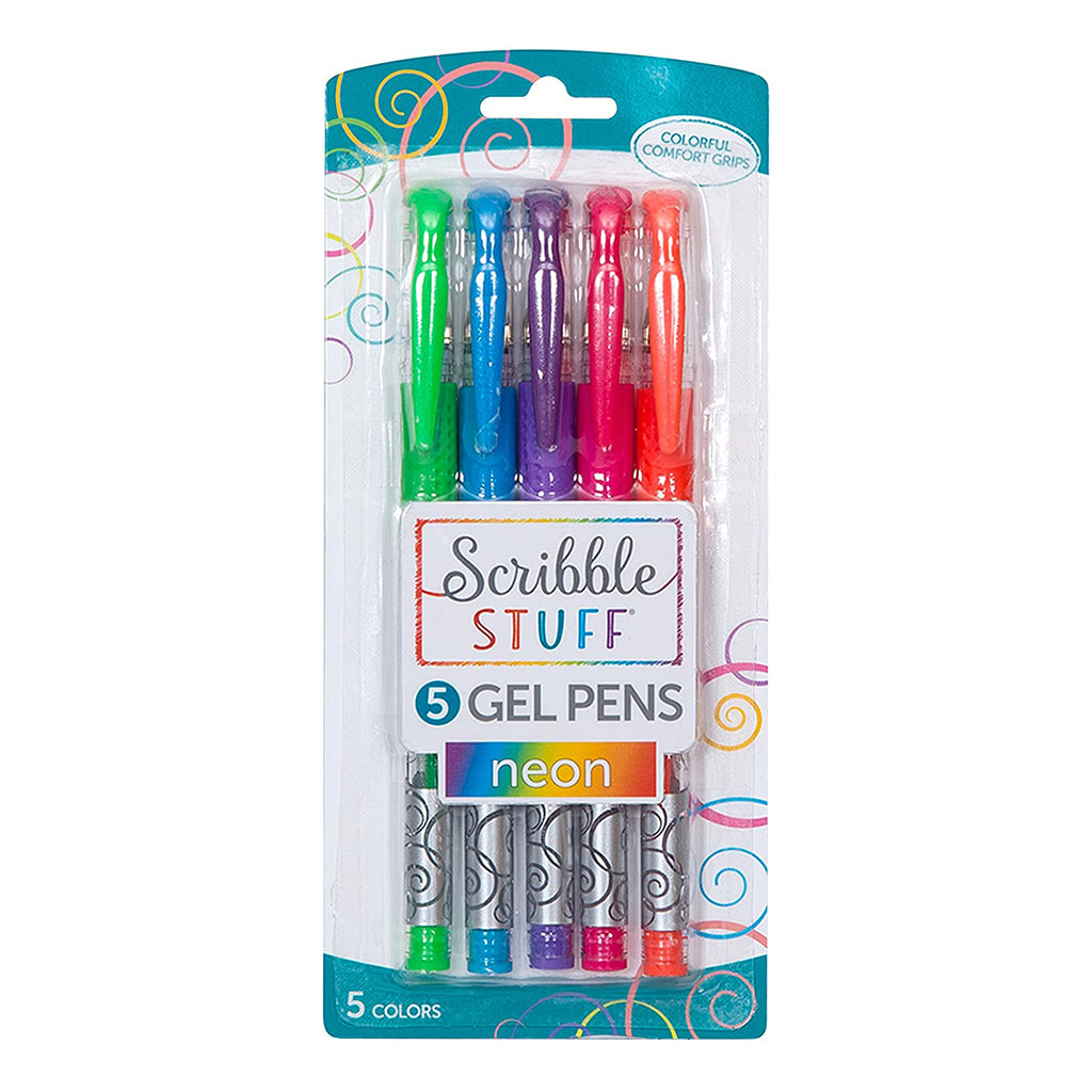 Mattel Scribble Stuff Neon 5 Count Gel Pens