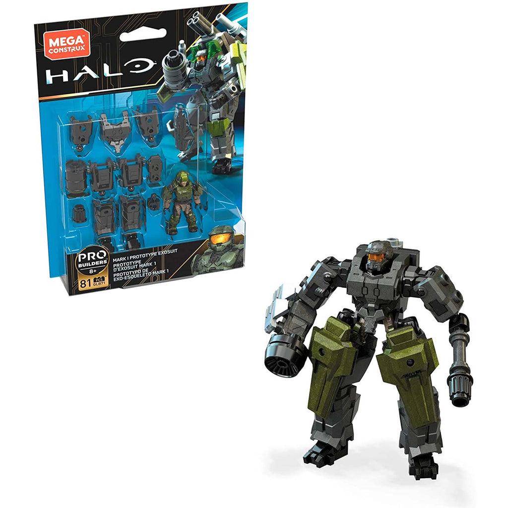 Mega Construx Halo Pro Builders Mark 1 Prototype Exosuit Figure Set