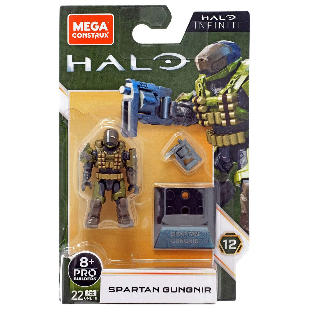 Mega Construx Halo Pro Builders Spartan Gungnir Figure Set
