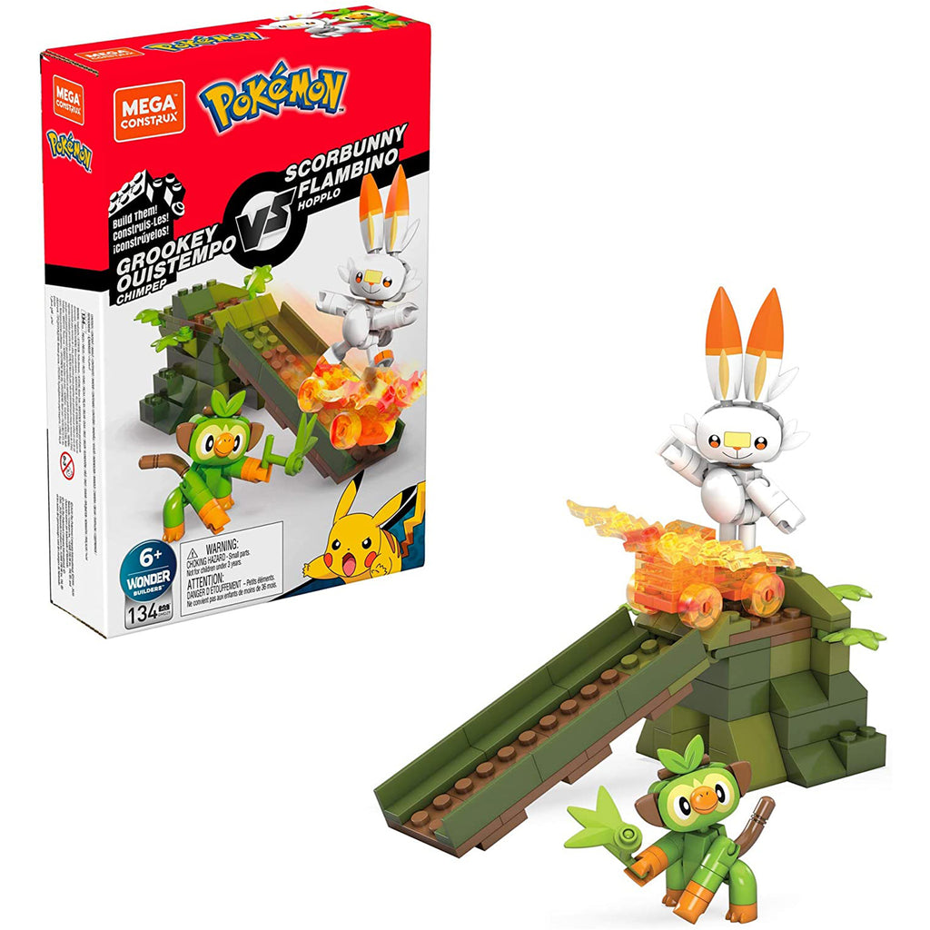 Mega Construx Pokemon Grookey Vs Scorbunny Building Set