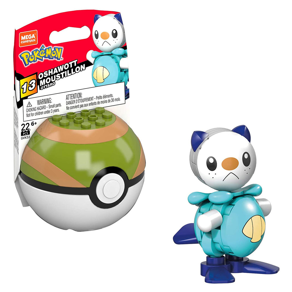 Mega Construx Pokemon Oshawott Poke Ball Building Set