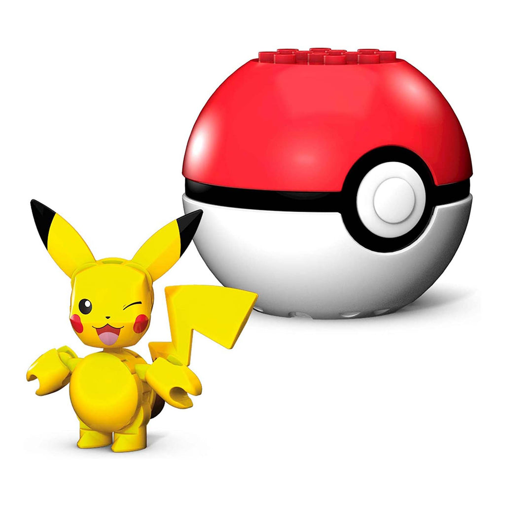 Mega Construx Pokemon Pikachu Poke Ball Building Set