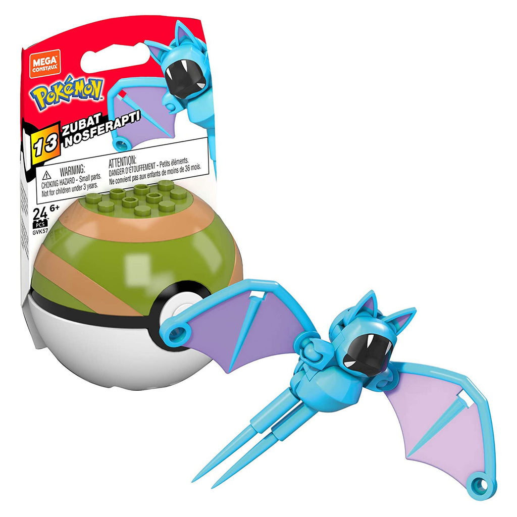 Mega Construx Pokemon Zubat Poke Ball Building Set