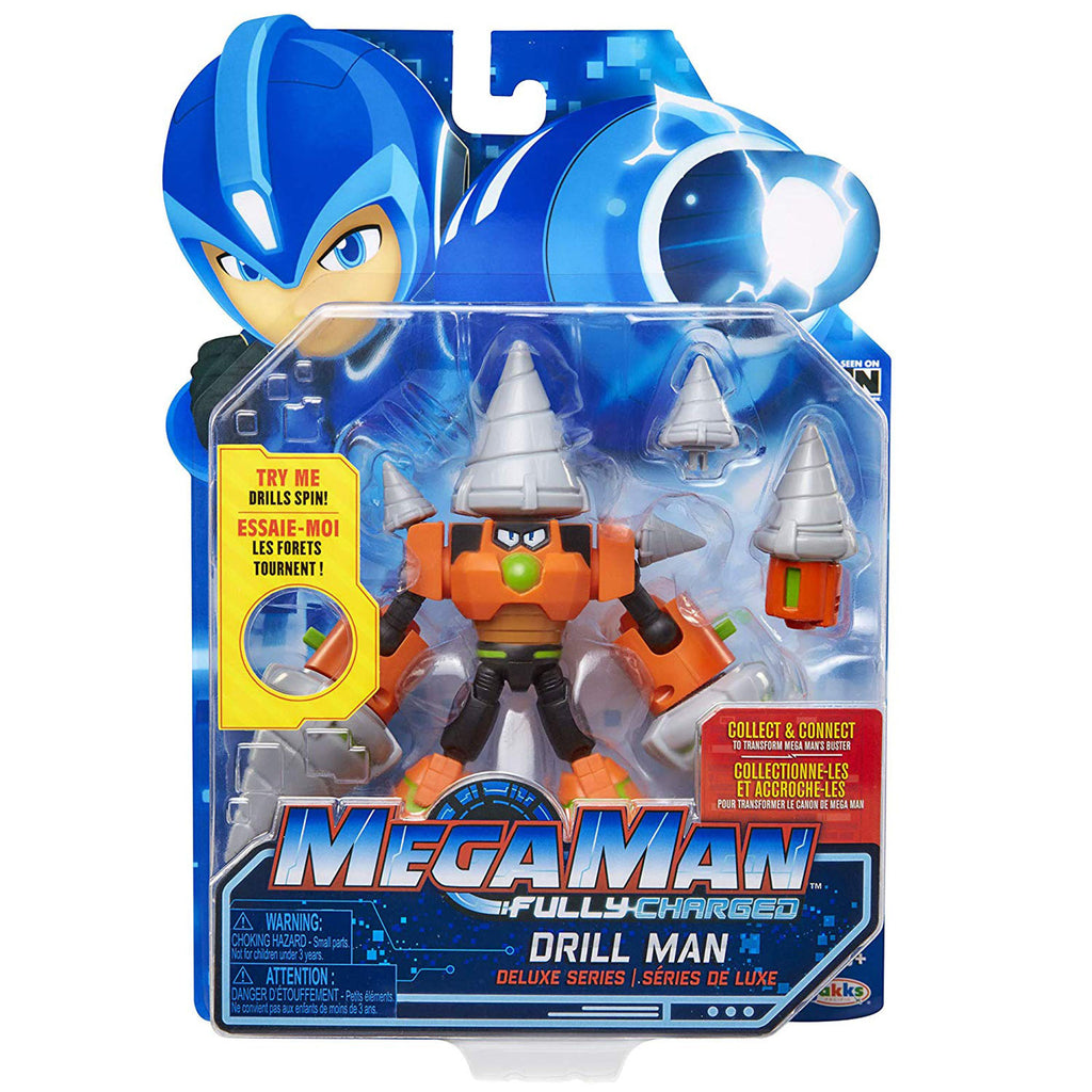 Mega Man Fully Charged Drill Man Deluxe Figure
