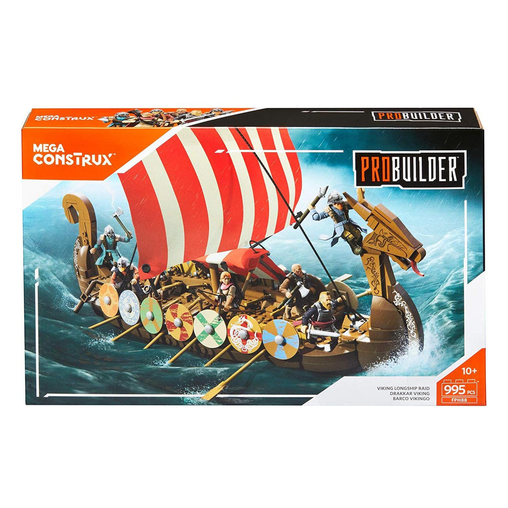 Mega Construx Pro Builder Viking Longship Raid Building Set