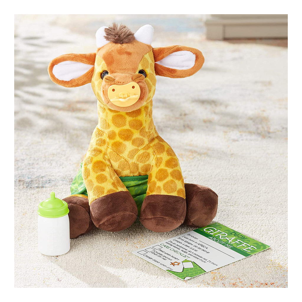 Melissa And Doug Feed Change & Comfort Baby Giraffe 9 Inch Plush Figure 30452 - Radar Toys