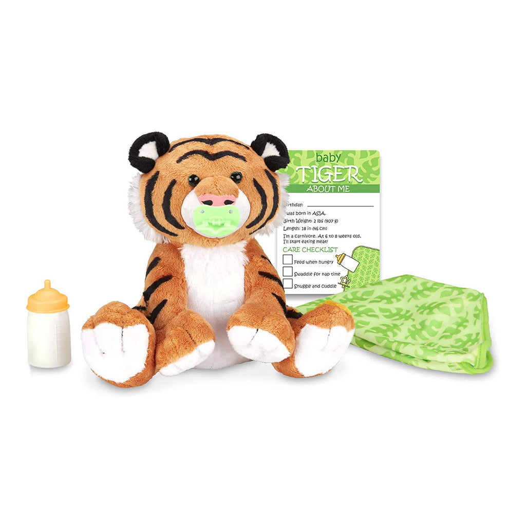 Melissa And Doug Feed Change & Comfort Baby Tiger 9 Inch Plush Figure 30450 - Radar Toys