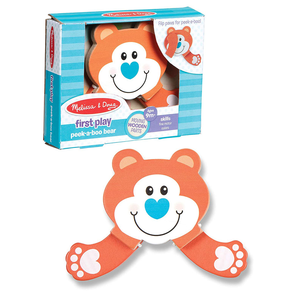 Melissa And Doug First Play Peek-A-Boo Bear Wooden Play Set - Radar Toys