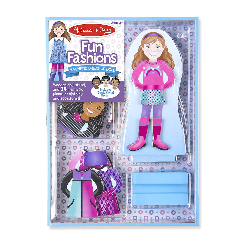 Melissa And Doug Fun Fashions Magnetic Dress Up Doll Set