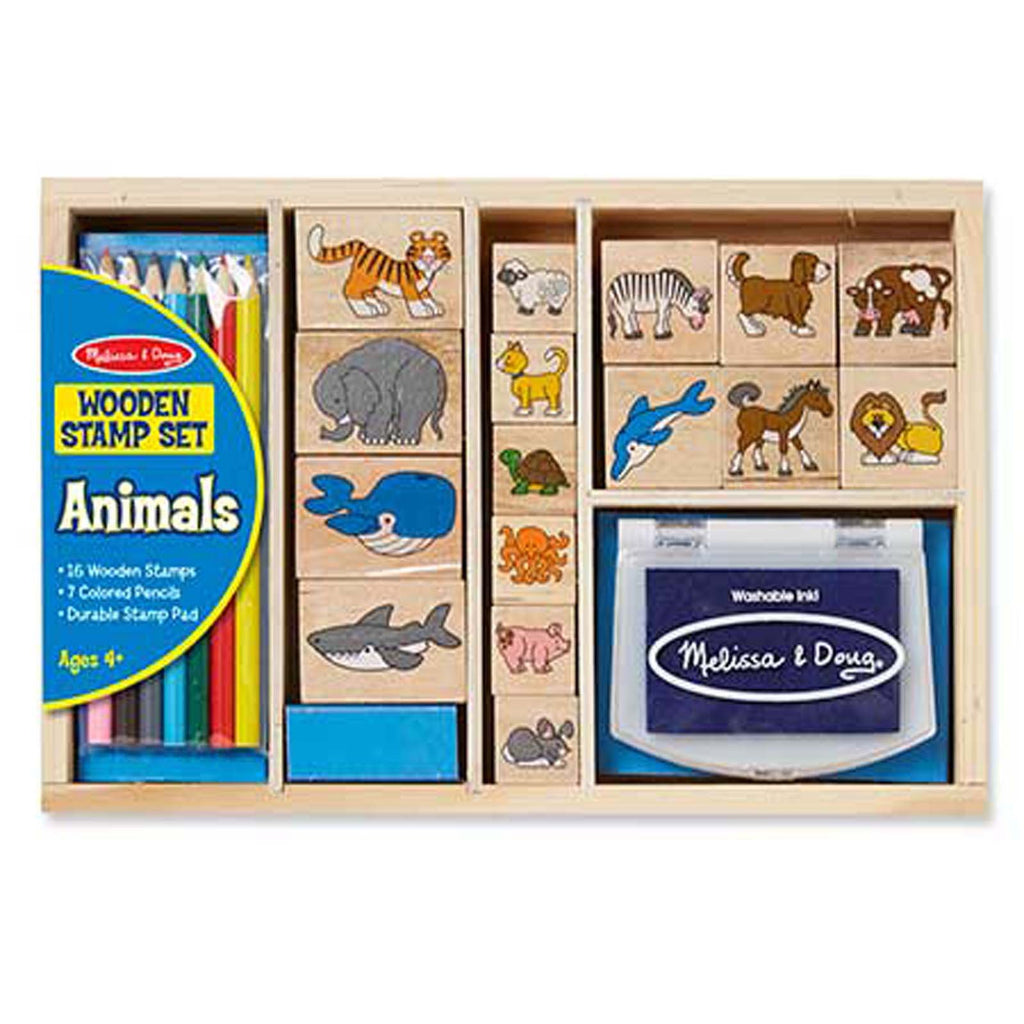 Melissa And Doug Animals Wooden Stamp Set