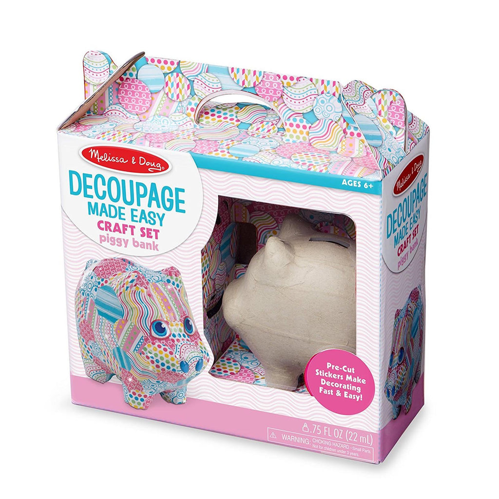 Melissa And Doug Decoupage Piggy Bank Craft Set