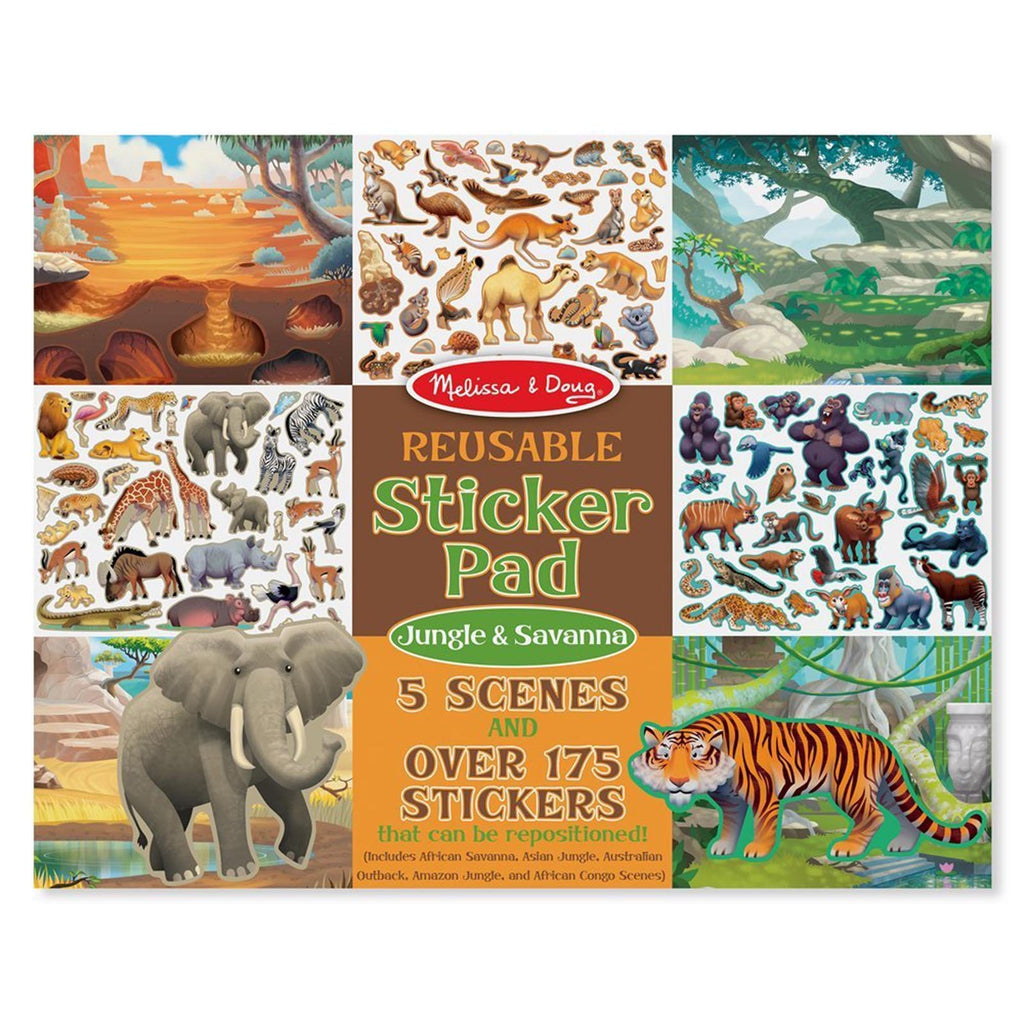 Melissa And Doug Jungle And Savanna Reusable Sticker Pad