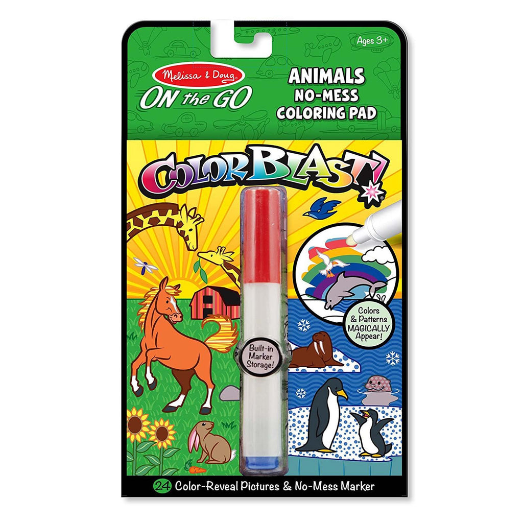 Melissa And Doug On The Go Color Blast Animals Coloring Pad