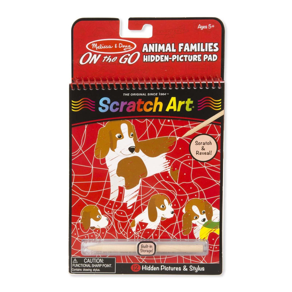 Melissa And Doug On The Go Scratch Art Animal Families Color Reveal Pad - Radar Toys