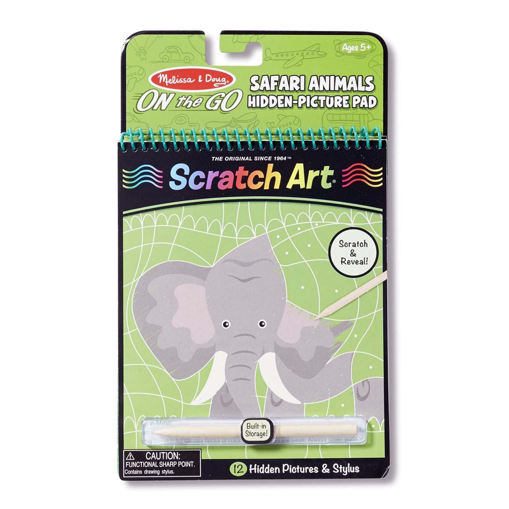 Melissa And Doug On The Go Scratch Art Safari Animals Color Reveal Pad