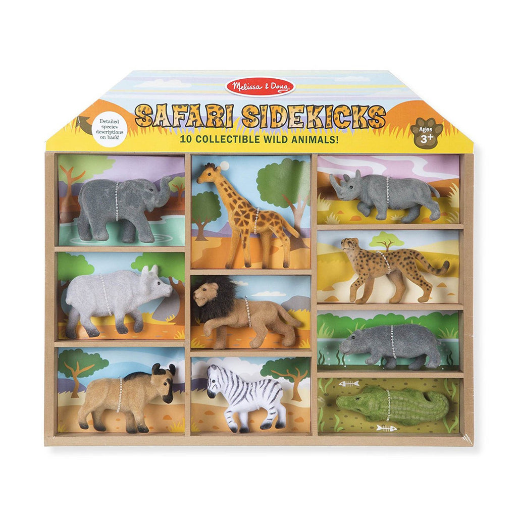 Melissa And Doug Safari Sidekicks 10 Collectible Wild Animals Figures