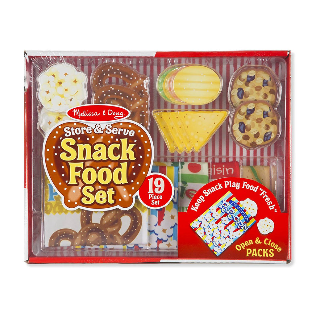 Melissa And Doug Store And Serve Snack Food Play Set