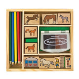 Melissa and Doug Wooden Horse Stamp Set - Radar Toys