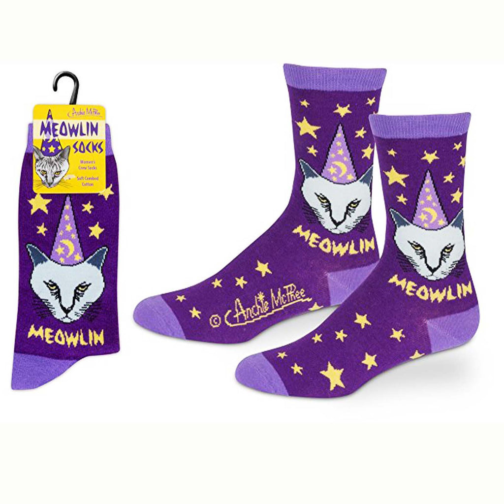 Meowlin Cat Women's 1 Pair Of Crew Socks