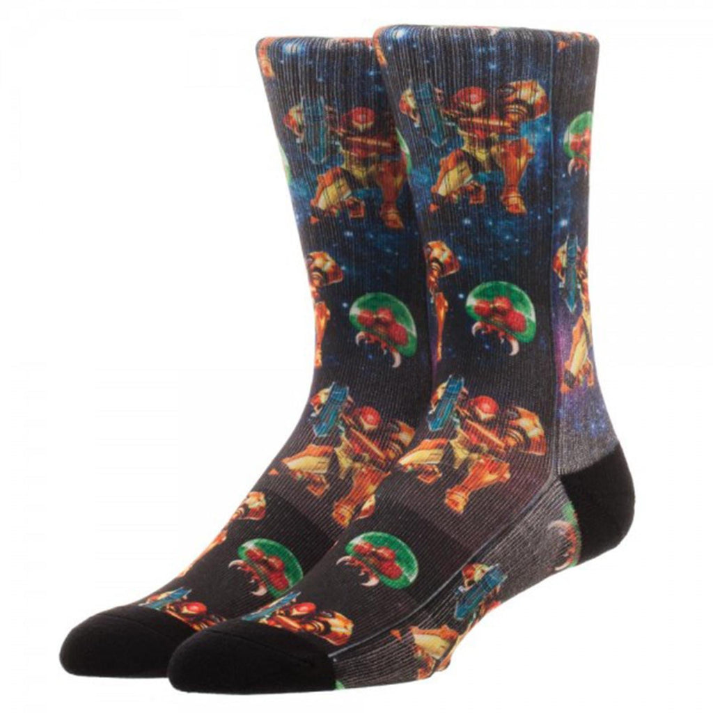 Metroid Samus Returns Sublimated One Pair Of Crew Socks