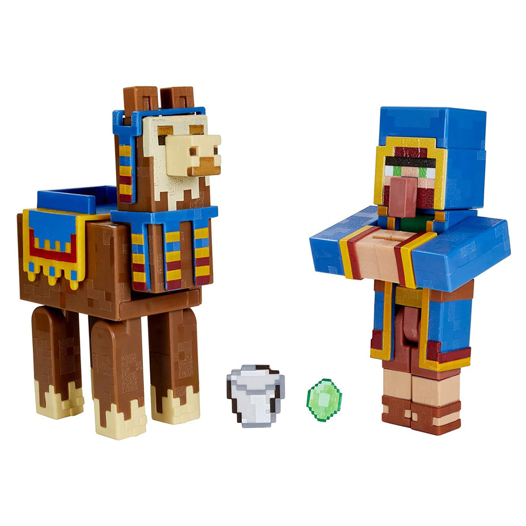 Minecraft Craft A Block Wandering Trader Llama Figure Set