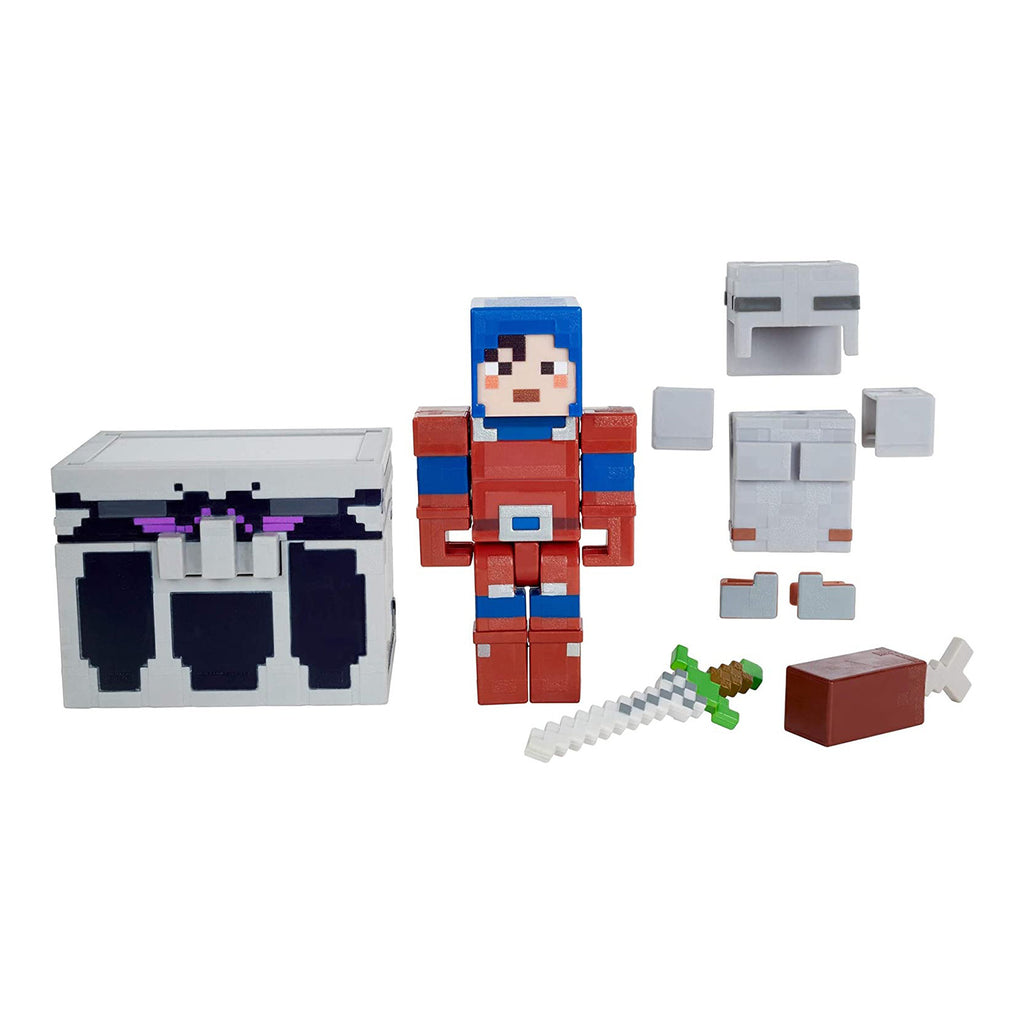 Minecraft Reinforced Mail Armor Battle Chest Action Figure Set