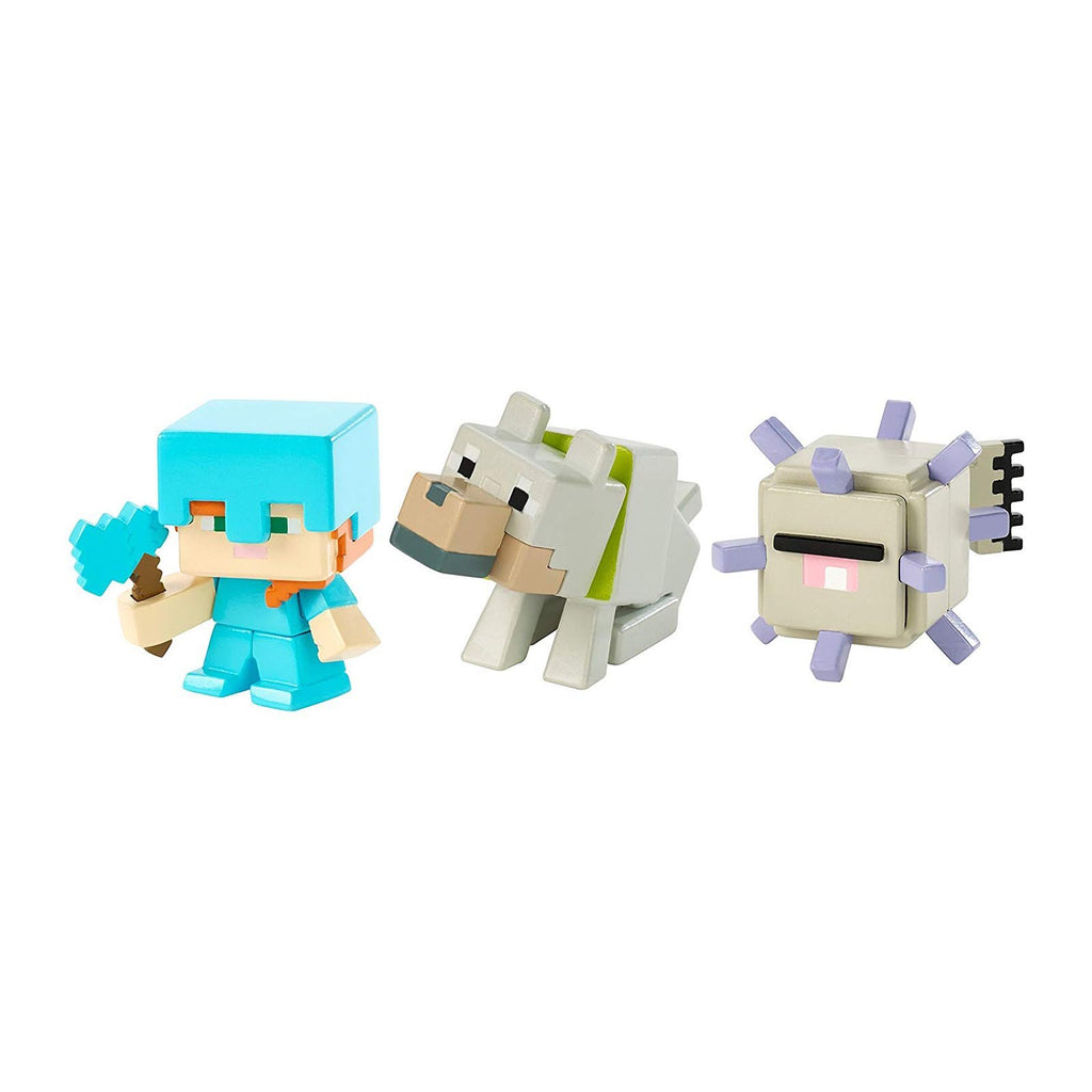 Minecraft Build A Mini Red Stone Series 11 Wolf 3 Figure Set