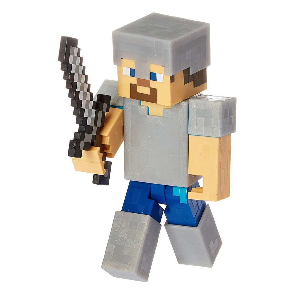 Minecraft Iron Armor Steve 5 Inch Action Figure