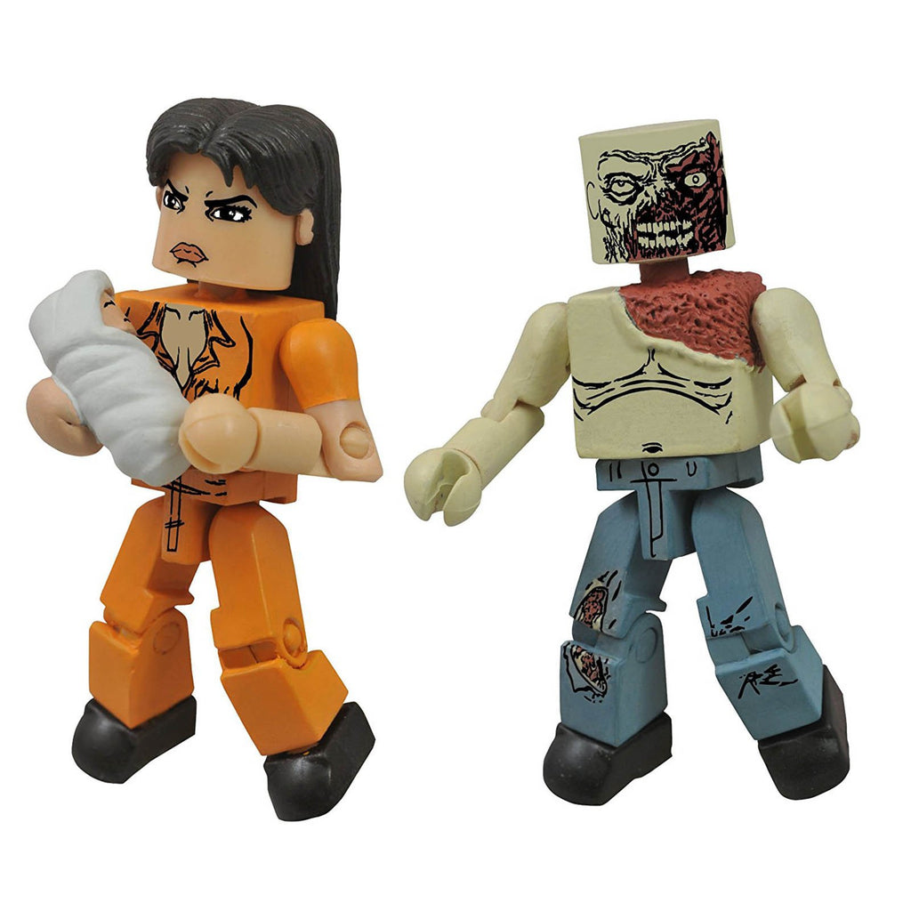 Minimates Walking Dead Series 4 Prison Lori And Shoulder Zombie Figure Set