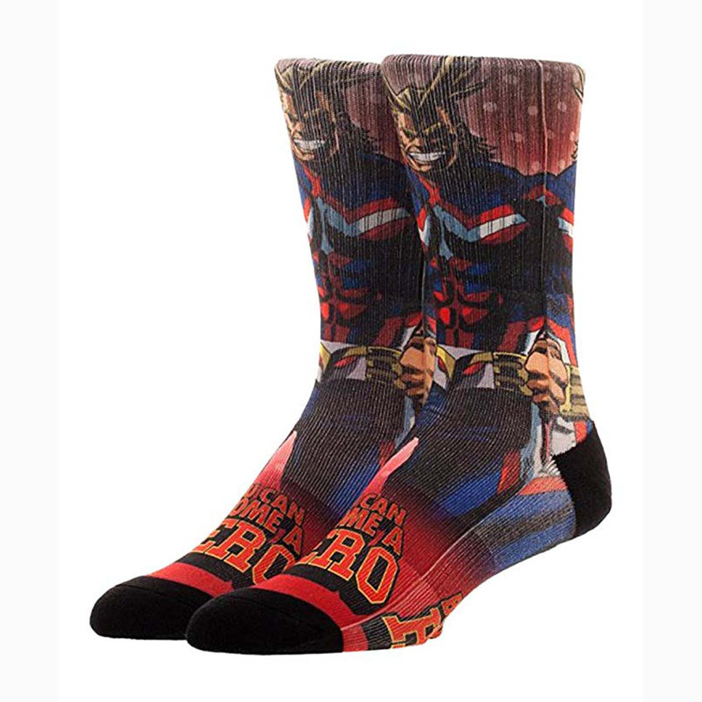 My Hero Academia All Might Sublimated 1 Pair Of Crew Socks