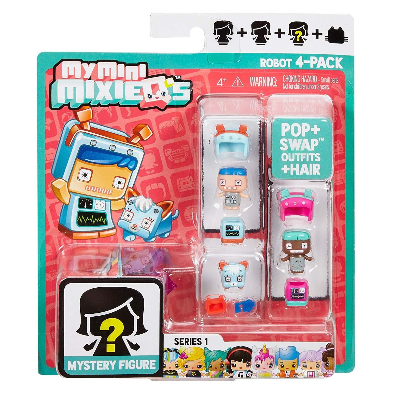MixieQ's Robot 4 Pack My Mini MixieQ's Figures Set | Radar Toys
