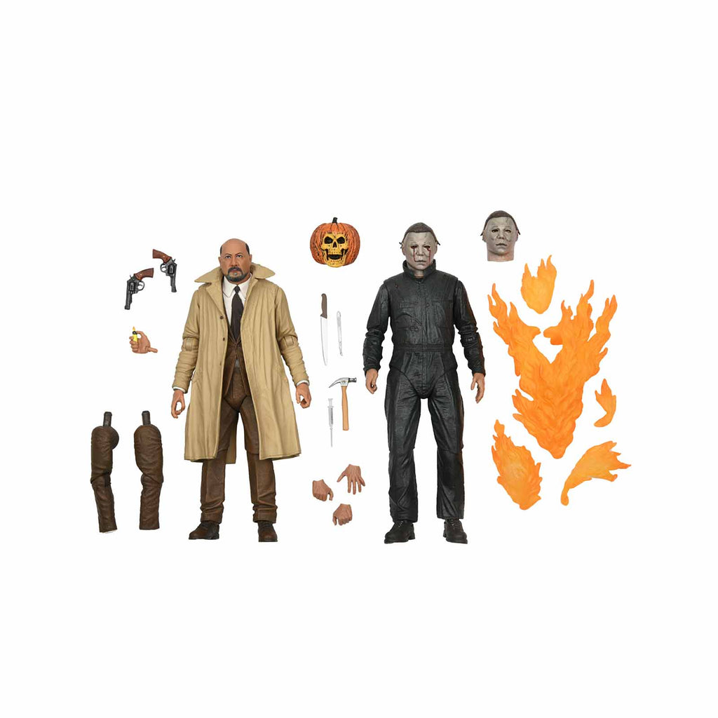 NECA Halloween II Ultimate Michael Myers And Dr Loomis 7 Inch Action Figure Set