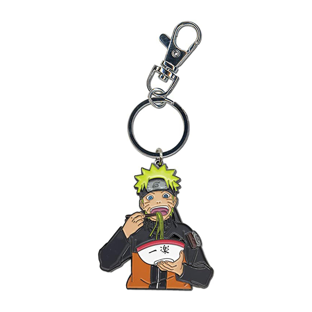 Naruto Shippuden Naruto Eating Ramen Colored Metal Keychain - Radar Toys