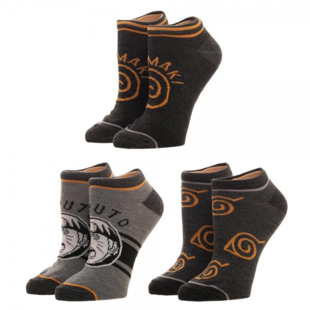 Naruto Shippuden Collection 3 Pairs Of Ankle Socks