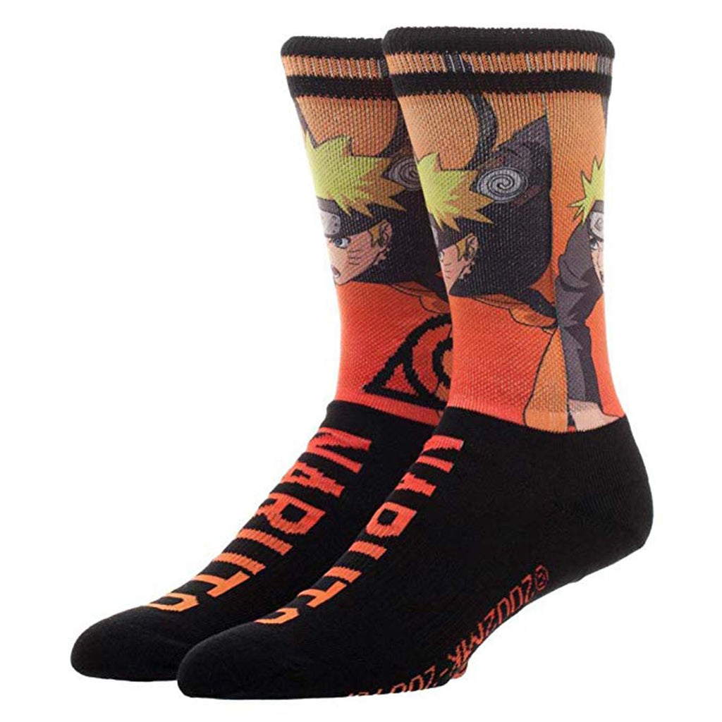 Naruto Shippuden Collection All Over Knit 1 Pair Of Crew Socks